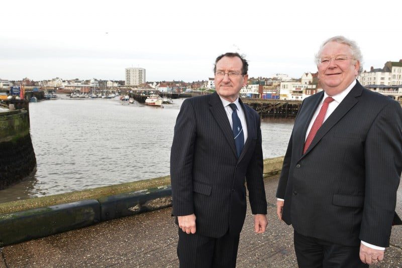 Chris Wright, chairman of Bridlington Harbour Commissioners and Stephen Parnaby OBE, leader of The East Riding of Yorkshire Council. 