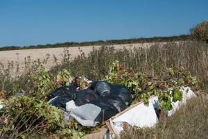 Sandy Lane, Harpham Road, Kilham, fly tipping