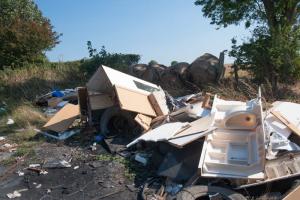 Sandy Lane, Harpham Road, Kilham, fly tipping