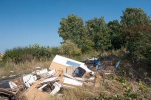 Sandy Lane, Harpham Road, Kilham, fly tipping