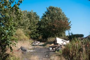 Sandy Lane, Harpham Road, Kilham, fly tipping