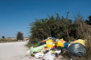 Sandy Lane, Harpham Road, Kilham, fly tipping